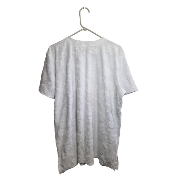 Elisabeth Liz Claiborne Short Sleeve Knit Top with Textured Floral Pattern 1X - Picture 5 of 5